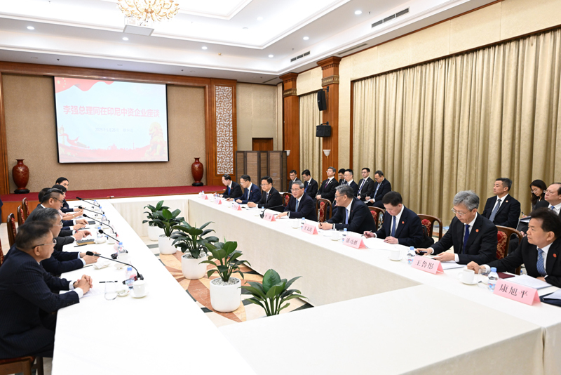 李强出席在印尼中资企业座谈会
